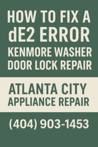 Washer door lock dE2 error code