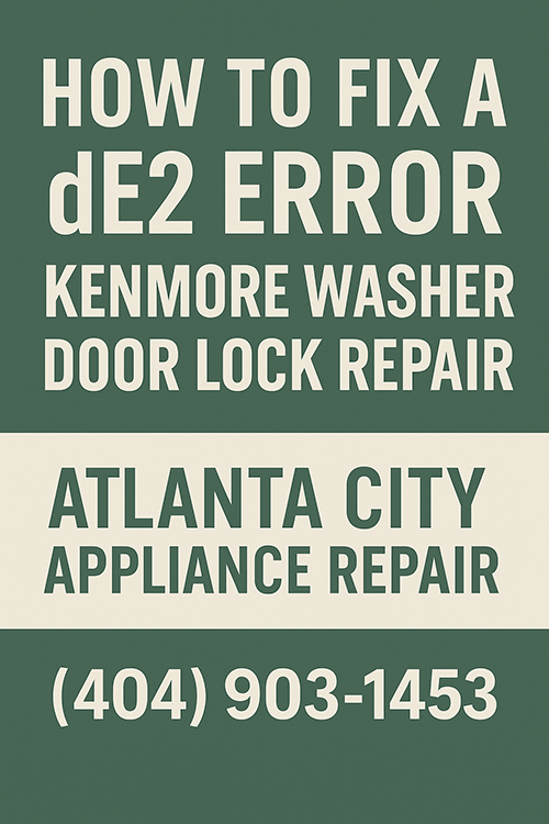 Washer door lock dE2 error code Washer door lock dE2 error code
