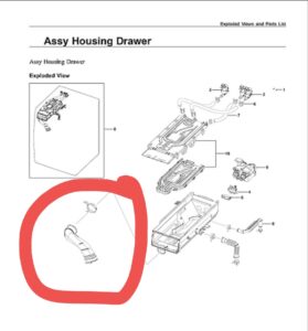Samsung Washer hose for drawer assembly