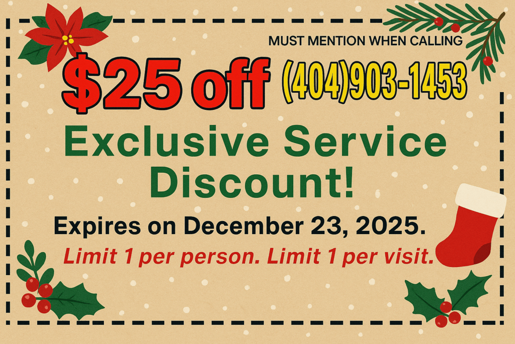 Coupon December 23, 2025 $25 off on Appliance Repair Holiday Discount Alpharetta GA