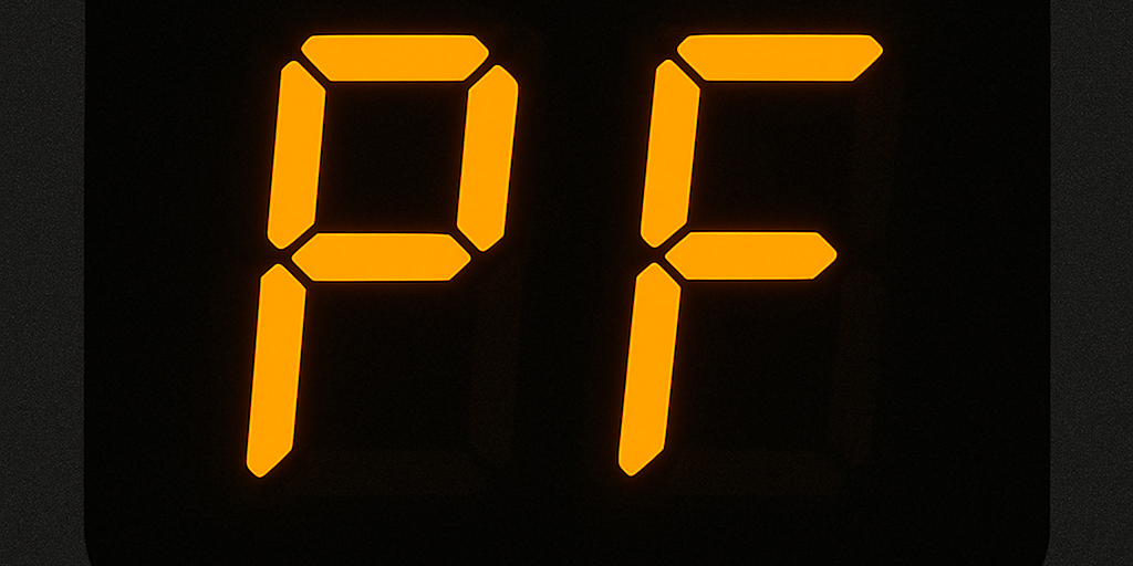 Appliance PF error code Power Failure Appliance PF error code Power Failure