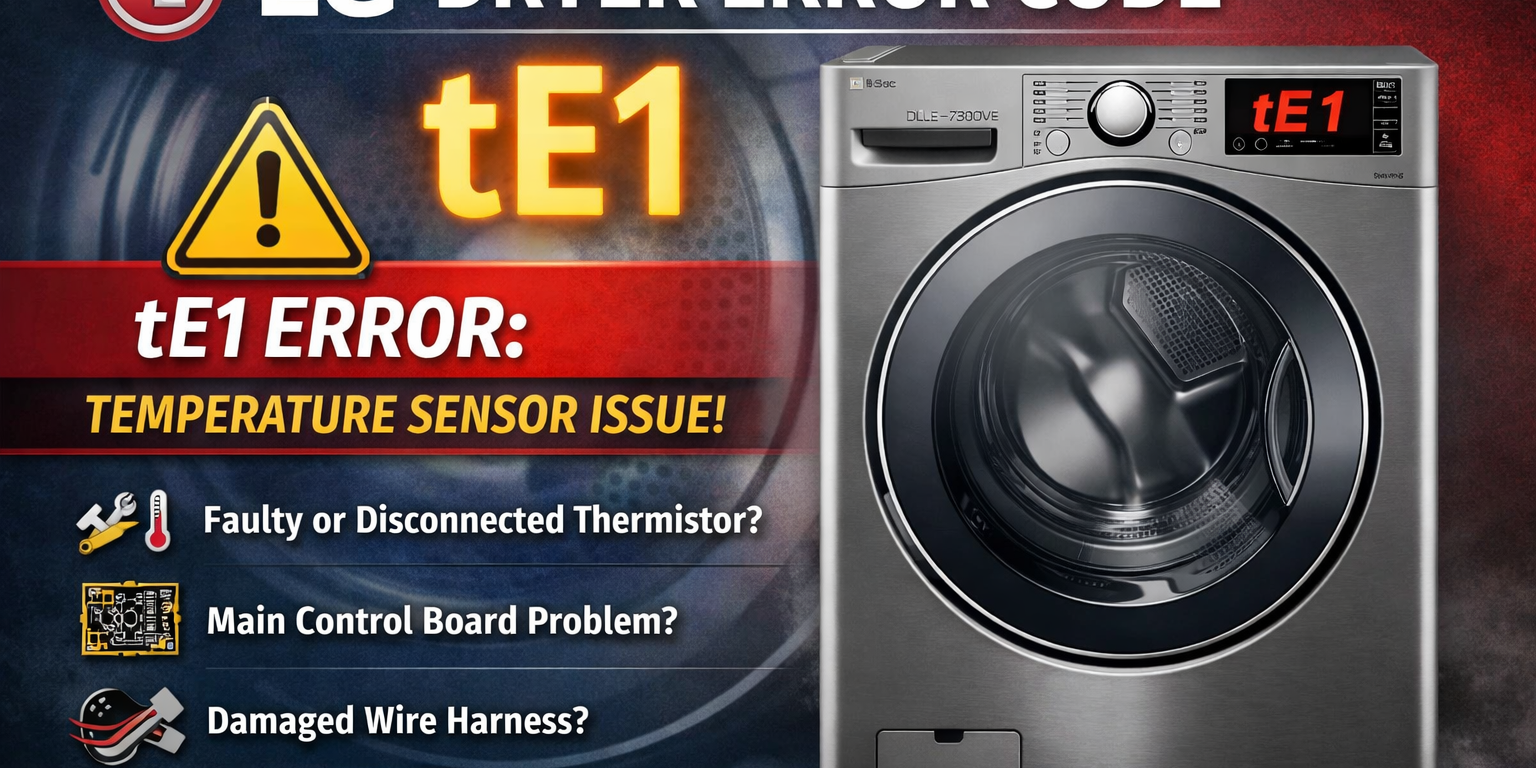 LG Dryer DLE7300VE tE1 Error Code