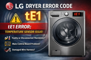 LG Dryer DLE7300VE tE1 Error Code