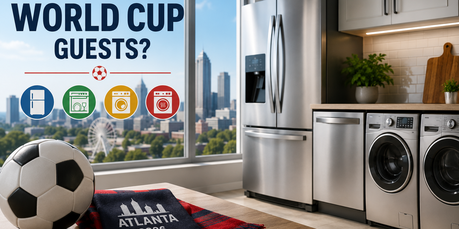 atlanta-world-cup-guests-appliance-repair-checklist Atlanta appliance repair checklist for refrigerator, dishwasher, washer and dryer before World Cup guests arrive