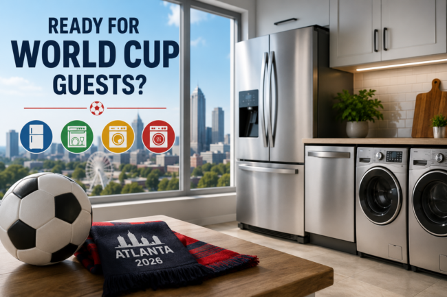 atlanta-world-cup-guests-appliance-repair-checklist Atlanta appliance repair checklist for refrigerator, dishwasher, washer and dryer before World Cup guests arrive